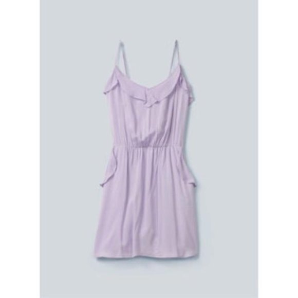 TALULA  Aritzia LILAC/LAVENDER Ulla Sweetheart Ruffle MINI DRESS! Size X-SMALL! - Picture 5 of 7